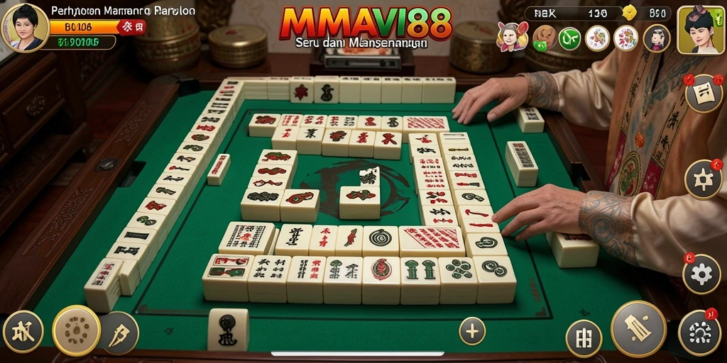 Tampilan menarik dari gameplay seru AMAVI88 Mahjong.