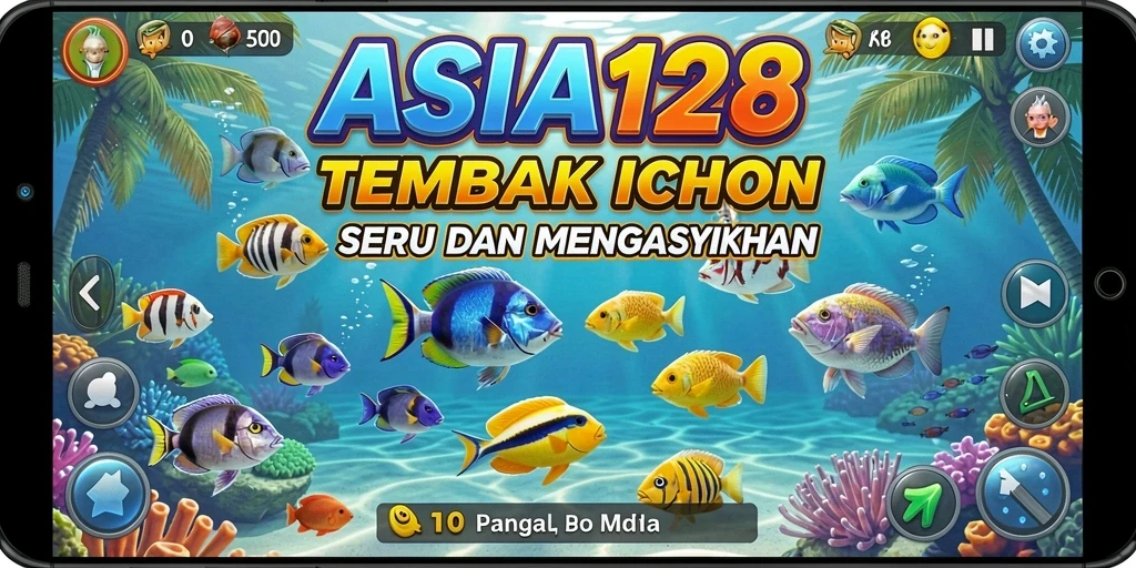 Tampilan gameplay ASIA128 dengan perburuan ikan yang seru.