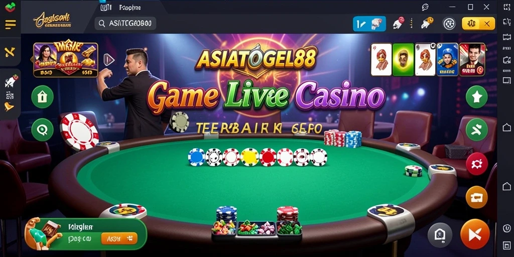 Screenshot ASIATOGEL88 menampilkan aksi seru dalam permainan Live Casino.