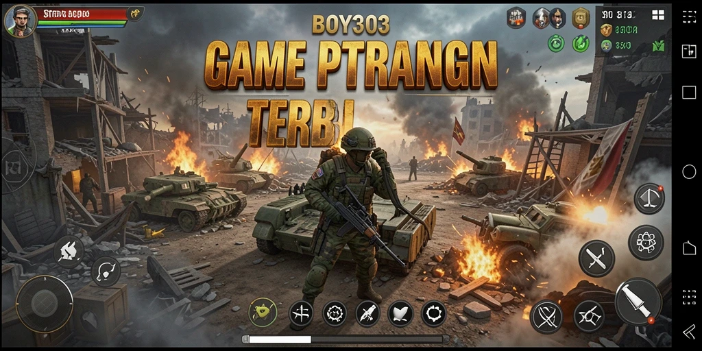 Tampilan gameplay yang menegangkan dan dinamis di BOY303.