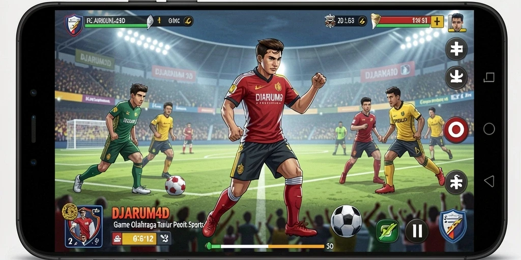 Screenshot gameplay DJARUM4D menunjukkan aksi seru dalam permainan olahraga.