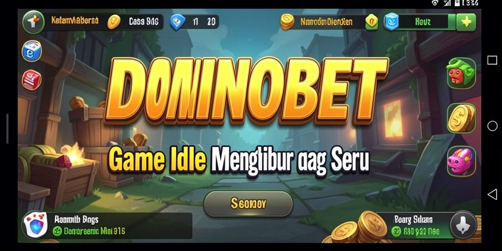 Tampilan gameplay seru dari DOMINOBET pada saat bermain Idle.