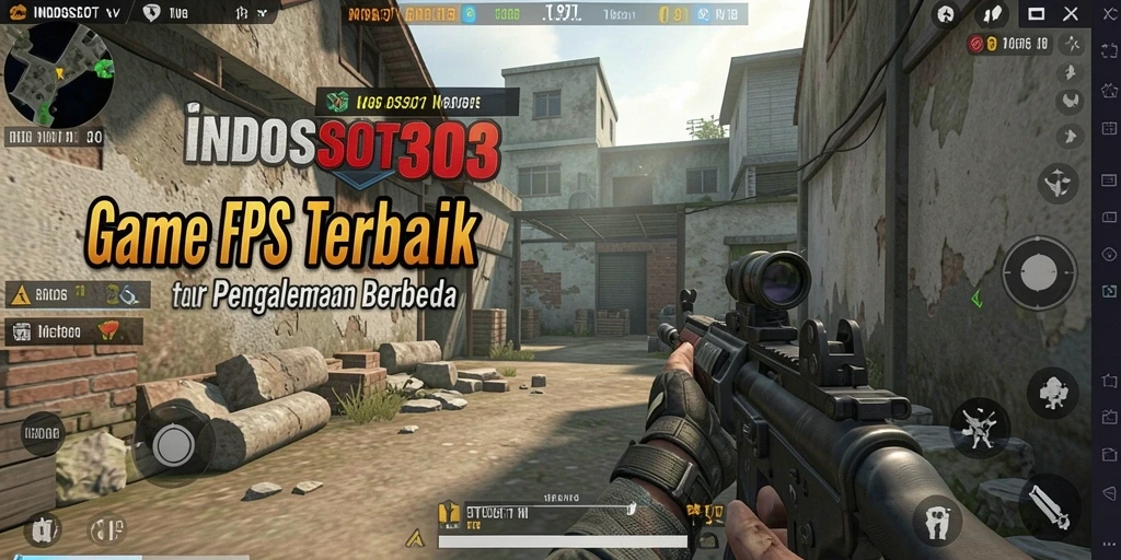 Tangkapan layar INDOSLOT303 menampilkan aksi mendebarkan dalam permainan FPS.