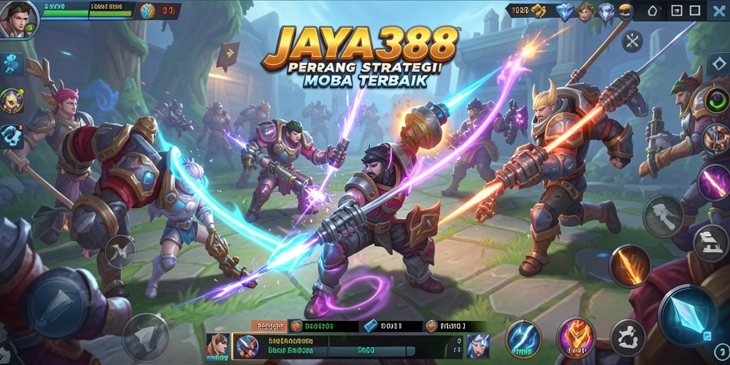 Tampilan gameplay seru dalam JAYA388 dengan pertempuran strategis.