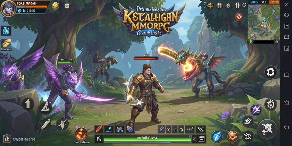 Tangkapan layar gameplay K3K3 dengan aksi pertarungan seru.