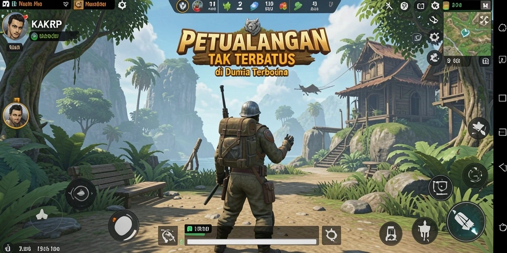 Screenshot gameplay KAKRP menunjukkan eksplorasi dalam dunia terbuka yang menakjubkan.
