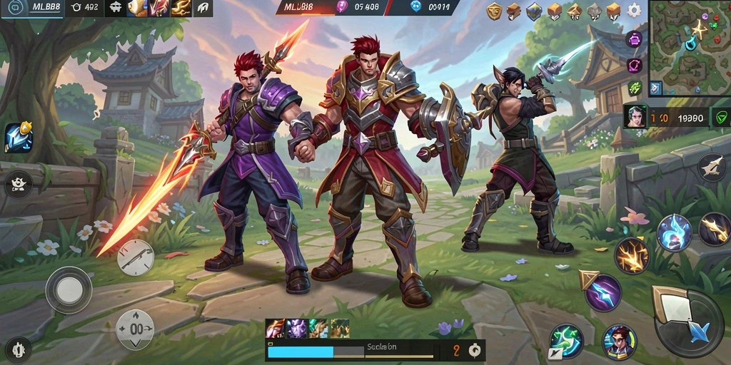 Tangkapan layar menampilkan aksi seru dalam game ARPG MLBB8.