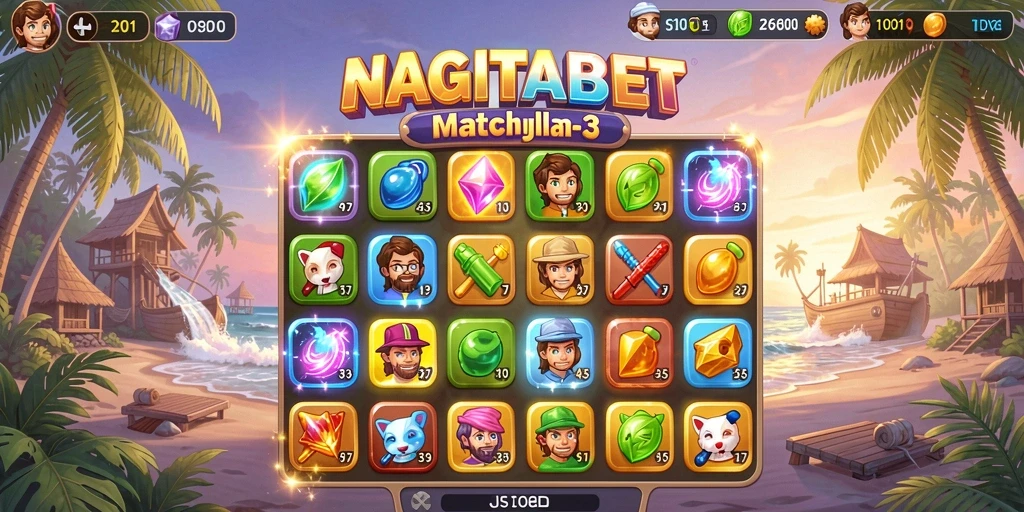 Tampilan gameplay NAGITABET yang menarik dalam aksi Match-3.