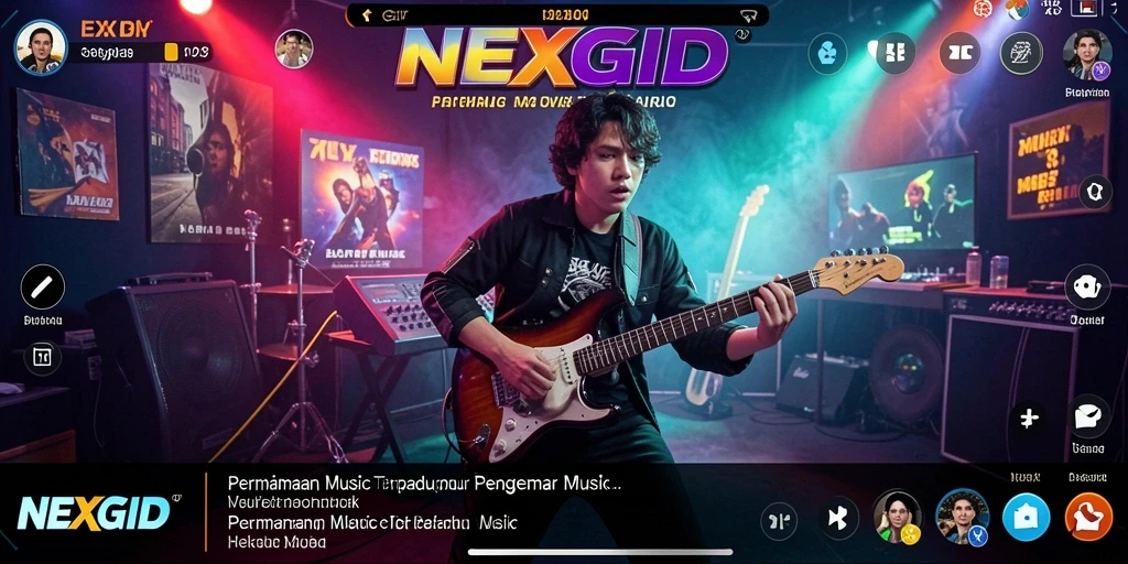 Tampilan gameplay interaktif NEXGID yang penuh warna.