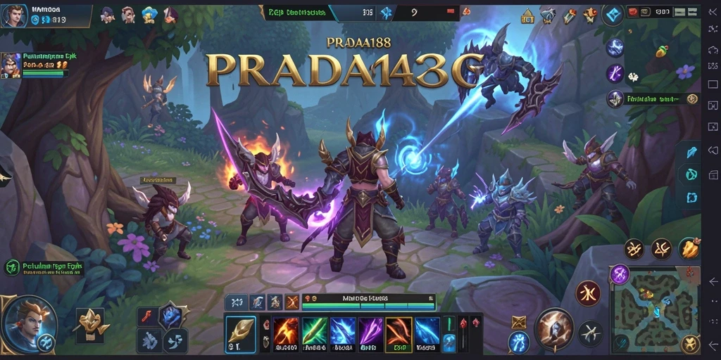 Tampilan gameplay seru di dunia fantasi PRADA188.