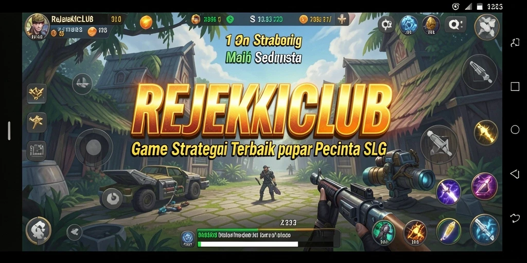 Tampilan gameplay SLG yang mendebarkan di REJEKICLUB.