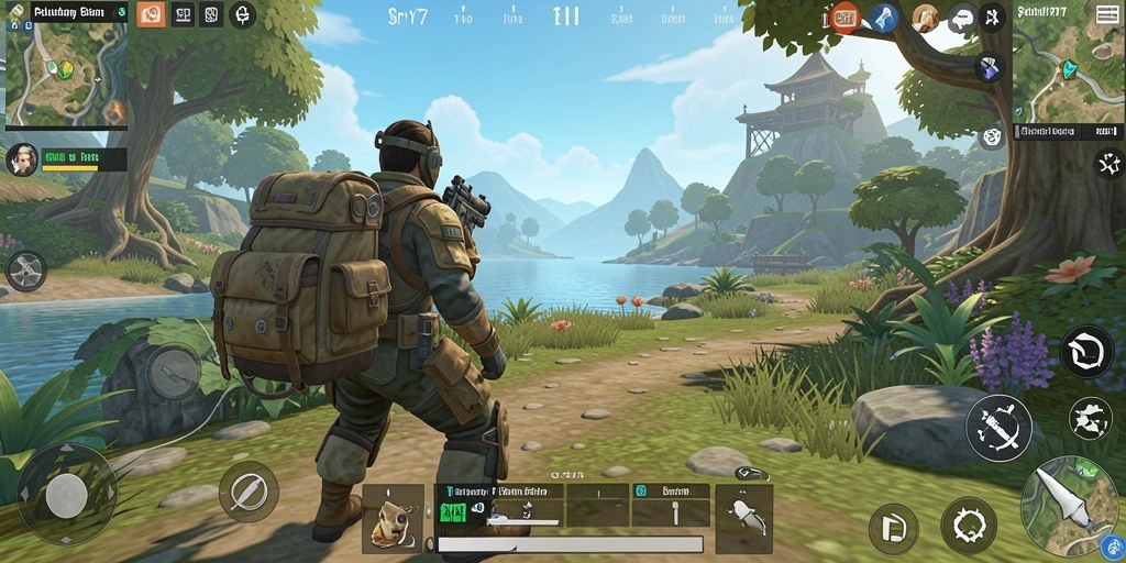 Tampilan gameplay menarik dari SPY77 di dunia terbuka.