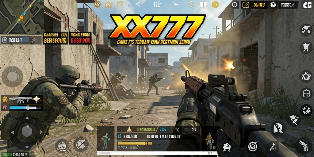 Gameplay mendebarkan dalam XXX777 dengan aksi tembak-menembak yang seru.